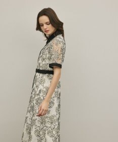 GRACE CONTINENTAL フラワーコード刺繍ワンピース