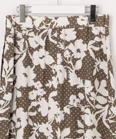 自由区 【XSサイズ~/洗える】モノトーンドットフレア スカート