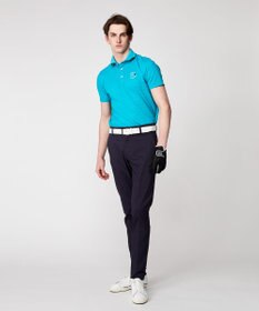 23区GOLF 【MEN】【吸水速乾・UVケア】ロゴジャガード 半袖ポロシャツ