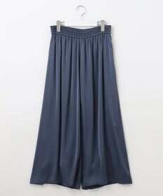 自由区 L 【カタログ掲載・セットアップ対応・ウエストゴム・洗える】セミブライトサテンギャザー パンツ