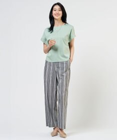 J.PRESS LADIES L 【2WAY】コットンスムース フレンチスリーブ カットソー