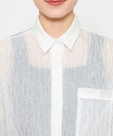 uncrave 【佐藤晴美さん着用】シアー ジャガード シャツ