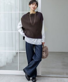 23区 L 【大好評素材/洗える】コットンベアジャージー ロング Tシャツ