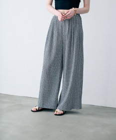 uncrave ギンガムチェック ワイドパンツ