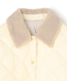 UNFILO L 【自宅で洗濯OK / ファー襟取り外し可能】TAIONコラボ ボア襟 リバーシブルダウン