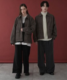 WEGO 【ユニセックス着用ITEM】メルトンショートZIPブルゾン