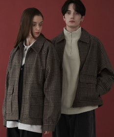 WEGO 【ユニセックス着用ITEM】メルトンショートZIPブルゾン