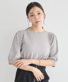 earth music&ecology パールスリーブニットプルオーバー