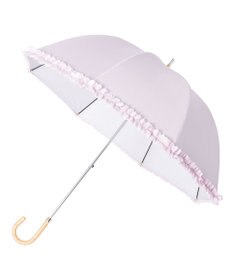 MOONBAT 【ランバン オン ブルー（LANVIN en Bleu）】晴雨兼用日傘 　長傘　ドビーフリル