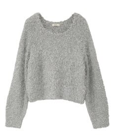 earth music&ecology ポンポンヤーンラメニットプルオーバー