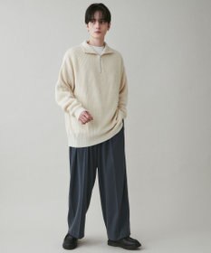 WEGO 起毛TR ワイドストレートスラックス