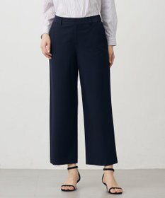 J.PRESS LADIES 【WEB限定カラーあり】T/Rアルガンシルク ワイド パンツ ネイビー系