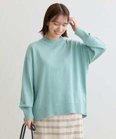 Green Parks もちやわモックネックニットプルオーバー