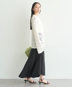 earth music&ecology メッシュレース襟付きカーディガン