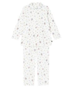 WACOAL ワコール_リラックス＆スリープ パジャマ 長袖 長ズボン 綿100％(本体) 薄手ニット素材 上下セット 前開き 春 秋 ミントン NDX500 /ワコール