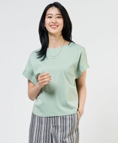 J.PRESS LADIES L 【2WAY】コットンスムース フレンチスリーブ カットソー