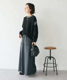 CRAFT STANDARD BOUTIQUE 洗える/とてもち配色ニットプルオーバー/24AW