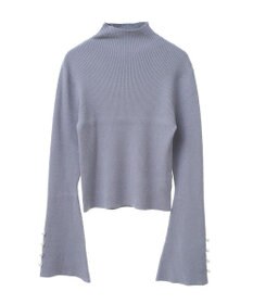 Green Parks ・ｓｗｉｎｇ　ｂｙ　袖パールボタンハイネックニット