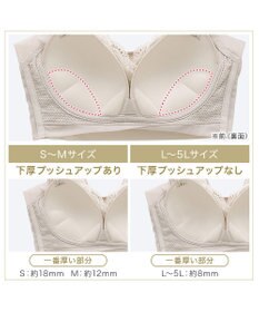 BRADELIS New York 【BRADELIS NewYork peace ブラデリス】ハートフルカップカシュクールブラ24 華やかレース ノンワイヤー 補正ブラ ブラジャー DB124102