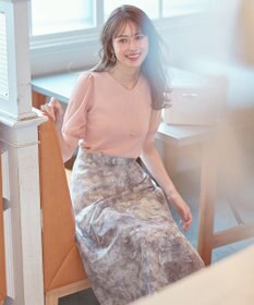 ANY SIS L 【洗える】シアースリーブコンビ ニット