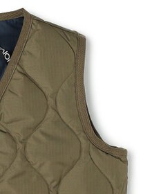 UNFILO 【120-150cm】TAION ミリタリーZIP Vネックダウンベスト(UNISEX)