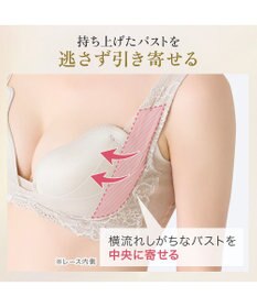 BRADELIS New York 【BRADELIS NewYork peace ブラデリス】ハートフルカップカシュクールブラ24 華やかレース ノンワイヤー 補正ブラ ブラジャー DB124102