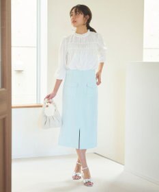 Feroux 【新色追加・洗える】パールポイントフラップ スカート