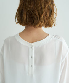 YECCA VECCA 2wayリブMIXジョーゼットブラウス