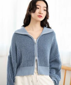 WEGO ダブルジップショートカーデ