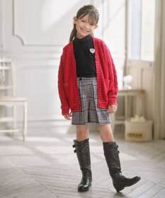 組曲 KIDS 【S-Lサイズ】 ケーブルニットカーディガン