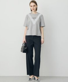 ICB L レースコンビ ロゴTシャツ