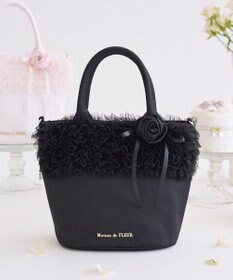 Maison de FLEUR チュールフリルローズ２Ｗａｙバッグ