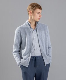 JOSEPH HOMME シルクバルキーハニカム　ジップアップニット