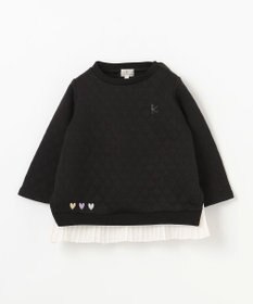 組曲 KIDS 【90-100㎝】ハートキルトジャガード トレーナー