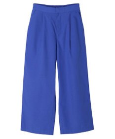 Green Parks 綿麻混タックストレートワイドパンツ