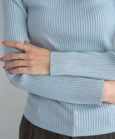 YECCA VECCA ラメ混ハイネックリブニット