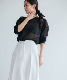 ICB L 【洗える】PlaX コットンソフトデニムスカート