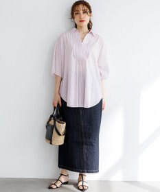 23区 L 【Lサイズ限定】リラックスシルエット スキッパーシャツ