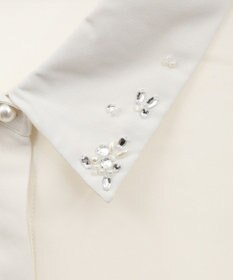 earth music&ecology 襟ビジューブラウス