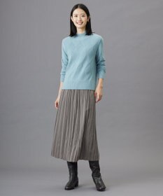 J.PRESS LADIES L 【洗える】マロンサテン ランダムプリーツ スカート