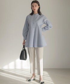 組曲 S 【前後着用可】コンパクトシャーティング チュニックブラウス