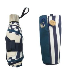 +RING 【UVカット95%以上】【UPF50＋】プラスリング ユニセックス 晴雨兼用 折傘 NVY/WHT T1316