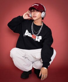 WEGO 【ユニセックス着用ITEM/MLサイズ展開】ハートモチーフプルオーバー