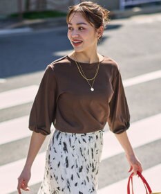 ANY 【WEB限定】シルケットスムースツイストスリーブカットソー