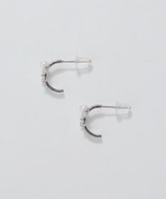 Phoebe ロマンティックビジューバタフライフープピアス　シルバー