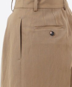 23区 【エステータ】ウールリネン タックワイドパンツ