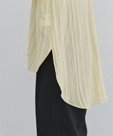 Green Parks ドロストネックシアーストライプチュニック