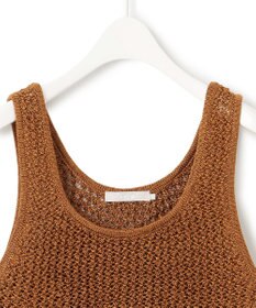 ICB L 【洗える】 シャインポリエステルクロッシェ ニットベスト