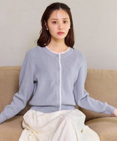 Feroux レーストリム ニット カーディガン