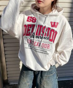 WEGO ロゴビッグプルパーカー